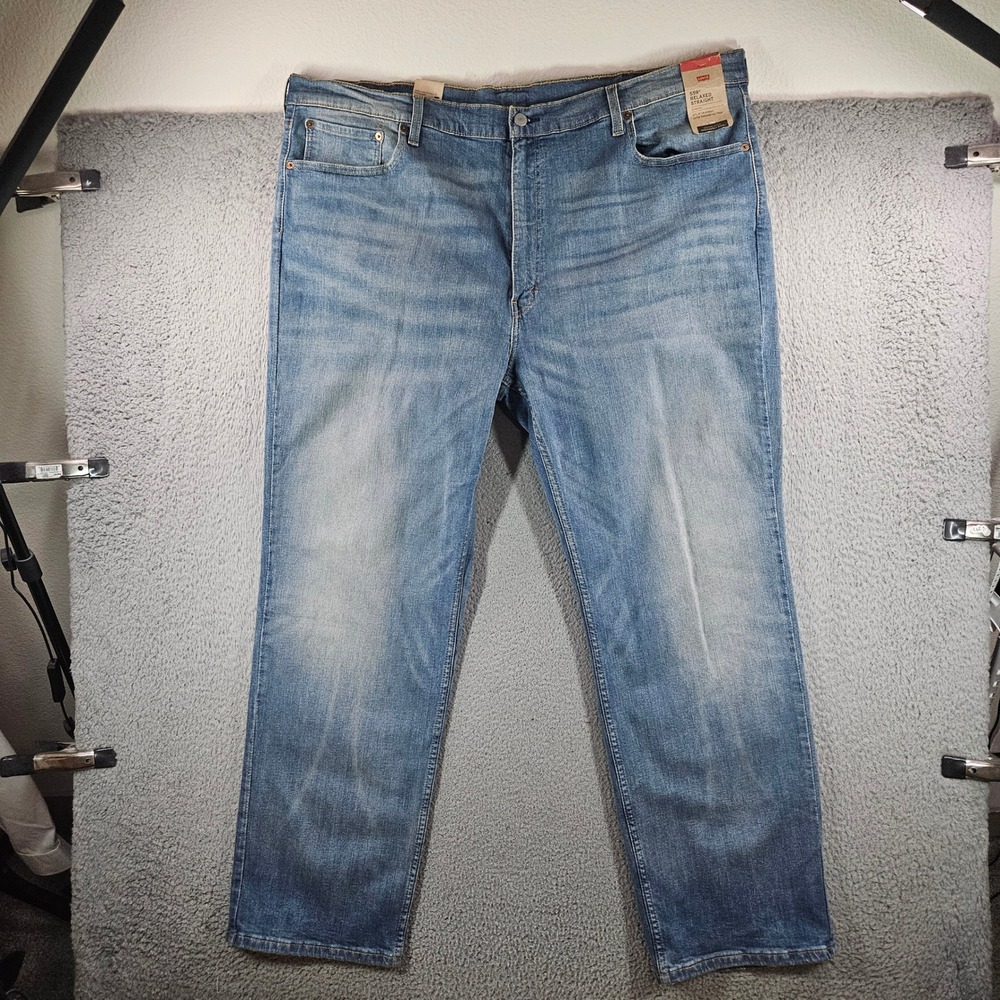 Levis 559 Relaxed Straight Jeans Mens 48x34 Blue Medium Wash Stretch NEW NWT